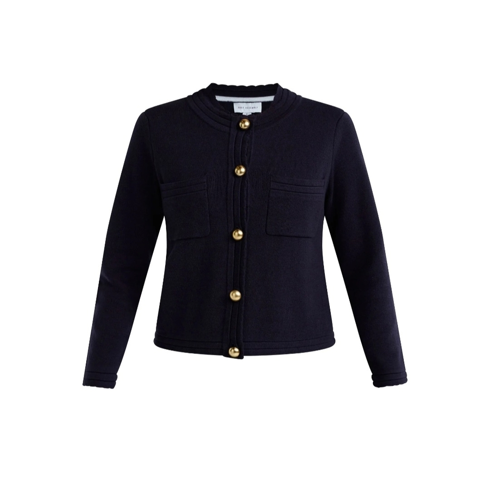 89th & Madison Black Sweater with Gold Accent